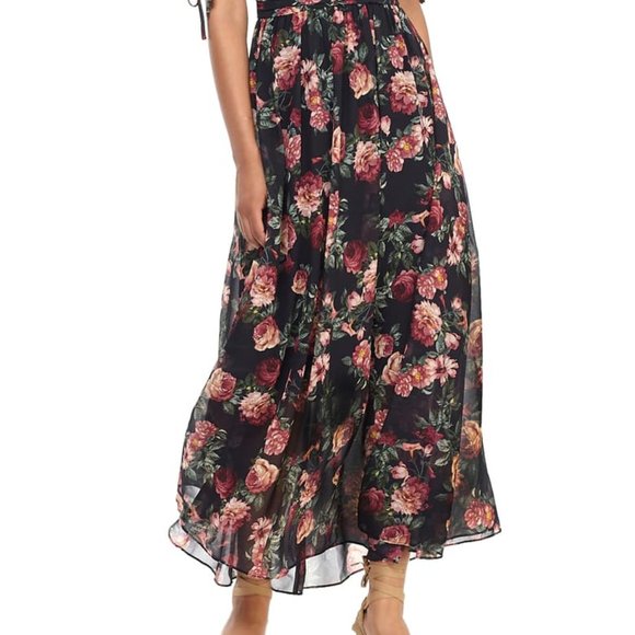 GAL MEETS GLAM Ashlynn Floral Chiffon Maxi Dress - Picture 6 of 7